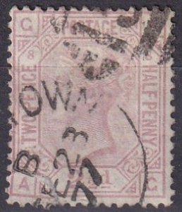 Great Britain #67 Plate 8  F-VF  Used  CV $60.00  (Z5210)