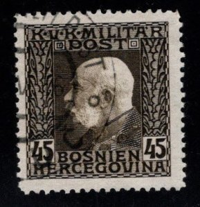 Bosnia & Herzegovina Scott 77 Used Franz Josef  stamp from 1912-1914 set