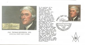 Micronesia Thomas Jefferson American Bicentennial FDC !4