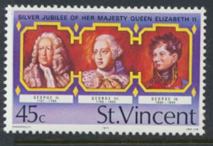 St Vincent  SG 510 SC# 491 MNH Kings & Queens Silver Jubilee 1977 see scans  ...