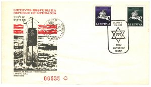 Lithuania 1992 Jewish Genocide Day Cover