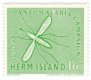 (I.B) Cinderella Collection : Herm Island 1/6d (Anti-Malaria)