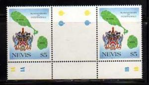 Nevis MNH sc# 570 Map Lower Gutter Pairs 08CV $7.50+
