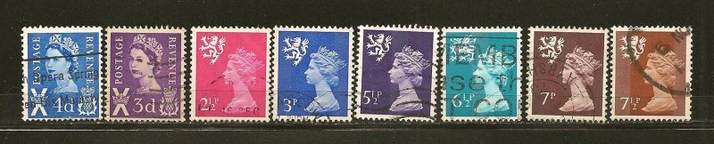 Great Britain Lot of 8 Different QEII Regional Issues Used