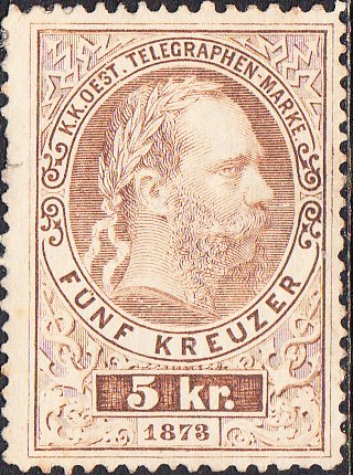 Austria - Telegraph Hiscock #15 Mint NG