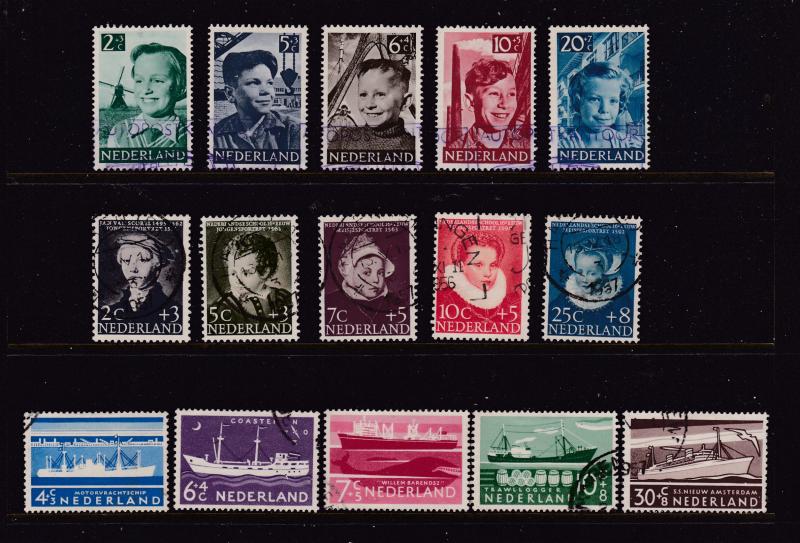 Netherlands x 3 used Charity sets from about 1960