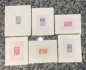 LIBERIA #332-4,6,7,C68, Ashmun issue Die Proofs, scarce and VF