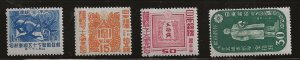 Japan 375-78 1946  set 4  fine mint  hinged