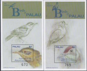 US 555-56 Trust Territories Palau NH VF Birds S/S