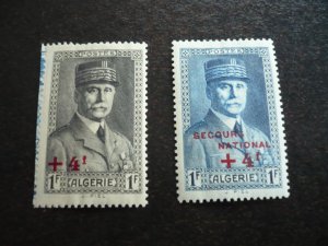 Stamps - Algeria - Scott# B36-B37 - Mint Hinged Set of 2 Stamps