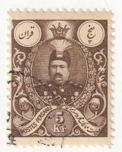 Persia Middle East Stamp Scott#441 Used Hinged 5kr Post Mark Gum