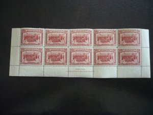 Stamps - Papua - Scott# 111 - Mint Never Hinged Inscription Block of 10 Stamps