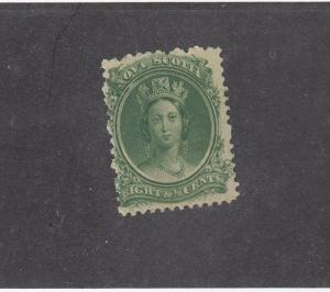 NOVA SCOTIA # 11 FVF-MH 81/2cts QUEEN VICTORIA GREEN CAT VALUE $12