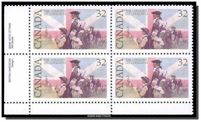 Canada - 1028 PB LL MNH - Loyalists and British flag (1984) 32¢