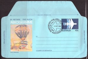 F1893   AUSTRALIA   Aerogramme      FDC - Silhouette of Passenger Jets