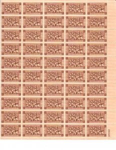 US Stamp - 1955 Fort Ticonderoga - 50 Stamp Sheet - Scott #1071