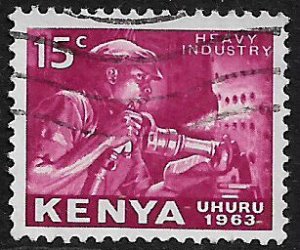 Kenya #3  Used Stamp - Riveter (d)