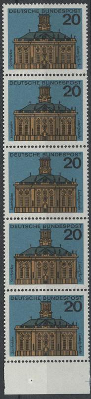 Germany Bund Scott # 879A, mint nh, strip of 5
