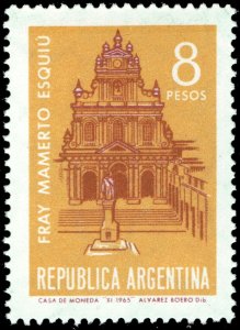 Argentina #787  MNH - Brother Esquiu and St. Francis Church (1965)