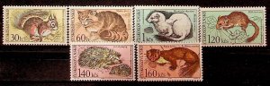 Czechoslovakia Sc 1497-1502 MNH Set of 1967 - Animals