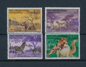 [60201] Somalia 1971 Wild animals Rhino Leopard Lion MLH