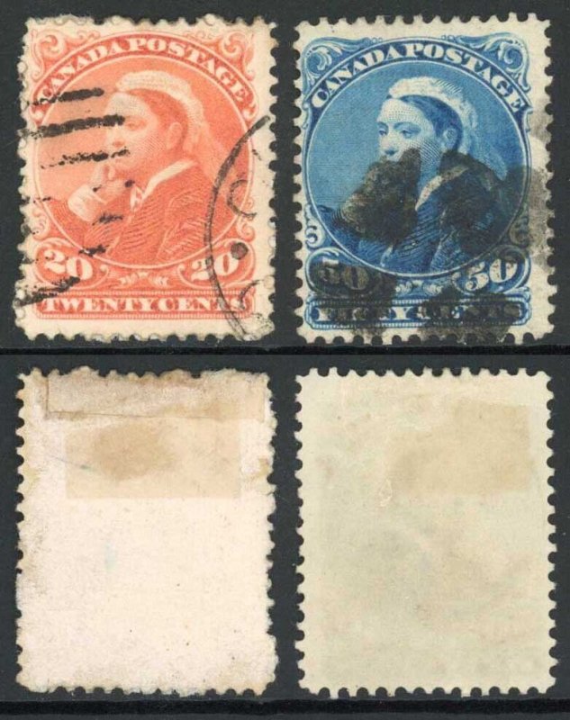 Canada SG115/6 1893 Set of Two Fresh Colour Cat 135 Pounds