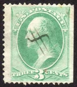 1870, US 3c, Washington, Used, Sc 147