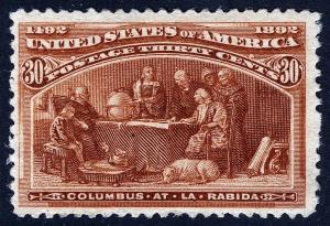 US Sc 239 30¢ Columbian Unused No Gum VF