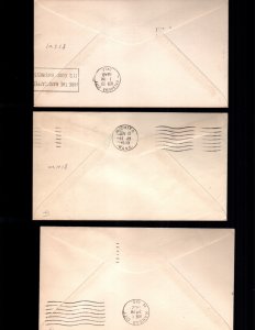 US 3 used first flight  covers