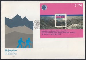 New Zealand Scott 906a FDC - 1988 Scenic Issue