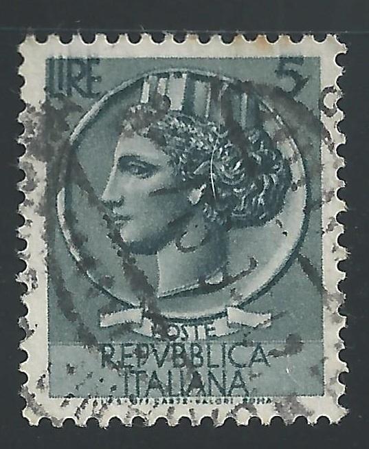 Italy #626 5l Italia After Syracusean Coin