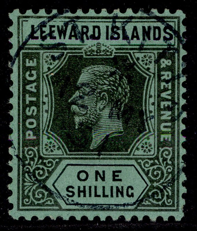 LEEWARD ISLANDS GV SG87, 1s DIE I WMK SCRIPT, VERY FINE USED CDS. Cat £90.