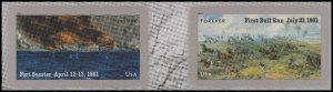 US 4522-4523 4523a Civil War 1861 forever wide spacing horz pair MNH 2011