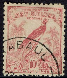 NEW GUINEA 1932 UNDATED BIRD 10/- USED 