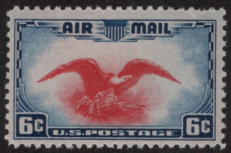 US #C23 DRAMATIC SHIFT OF EAGLE down,  VF mint never hinged, A SUPER STAMP, s...