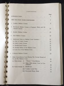 GB 1959 Maltese Cross Cancellations Illustrated Guide (100pgs)(Apr 781 