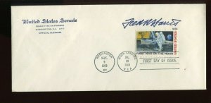 C76 1st Man on the Moon FDC Senator Fred R. Harris Free Frank Cachet (916 n)