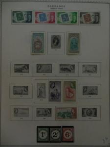 BARBADOS : Beautiful Very Fine, Mint collection on album pages SG Cat £1,001.00