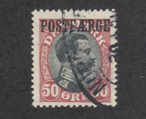 Denmark Sc Q7 used 1920 50ö Parcel Post, good cancel, fresh, sound, F-VF