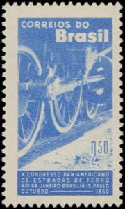 Brazil #913, Complete Set, 1960, Trains, Never Hinged