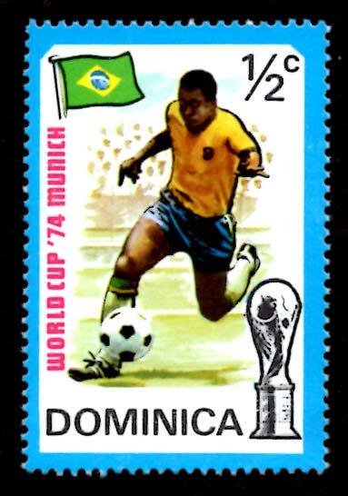 Dominica ½c World Cup Football Sports Flag 1974 Scott.395