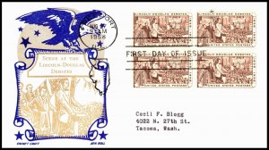 OAS-CNY 5808FDC KEN BOLL SCOTT 1115 – 1958 4¢ Lincoln-Douglas Debates