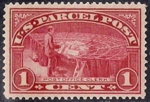 Q1 1 cent  Post Office Clerk Stamp Mint OG NH XF
