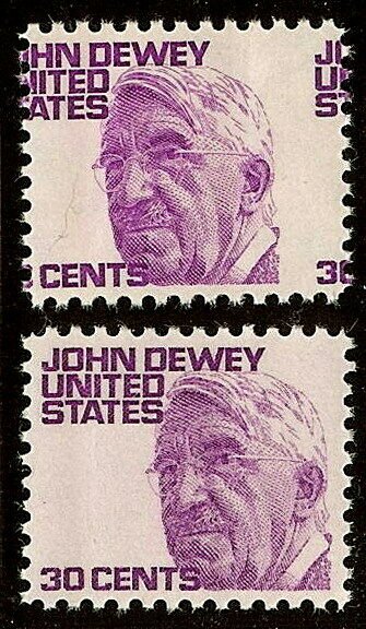 1291 - 30c Misperf Error / EFO John Dewey Mint NH (Stk1)