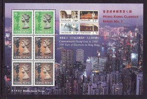 Hong Kong-Sc#651m-unused NH sheet-Definitives-