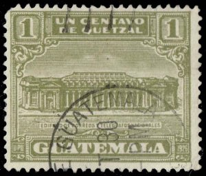 Guatemala #RA2 G.P.O. and Telegraph Building; Used