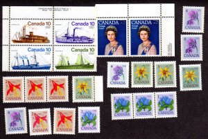 CANADA Scott # 703-09, MNH, Face = $ 1.32, Lot 230713-03