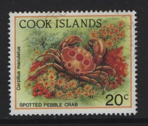 Cook Islands  #1064  used  1992  crab  20c