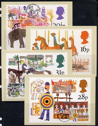 Great Britain 1983 British Fairs set of 4 PHQ cards with ...