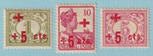 NETHERLANDS INDIES B1 - B3 SEMI-POSTAL  MINT HINGED OG * SET - VERY FINE! - P480